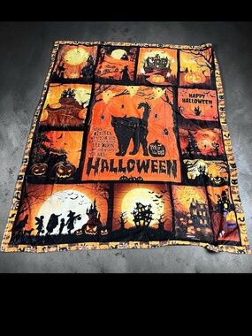 50x60 Halloween fleece/ flannel decorative throw